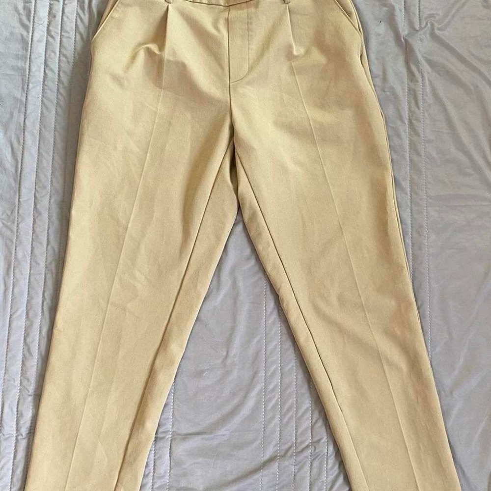 Women's Tommy Hilfiger Stretch Waist Trouser Size 4 Tan‎ Beige Pants